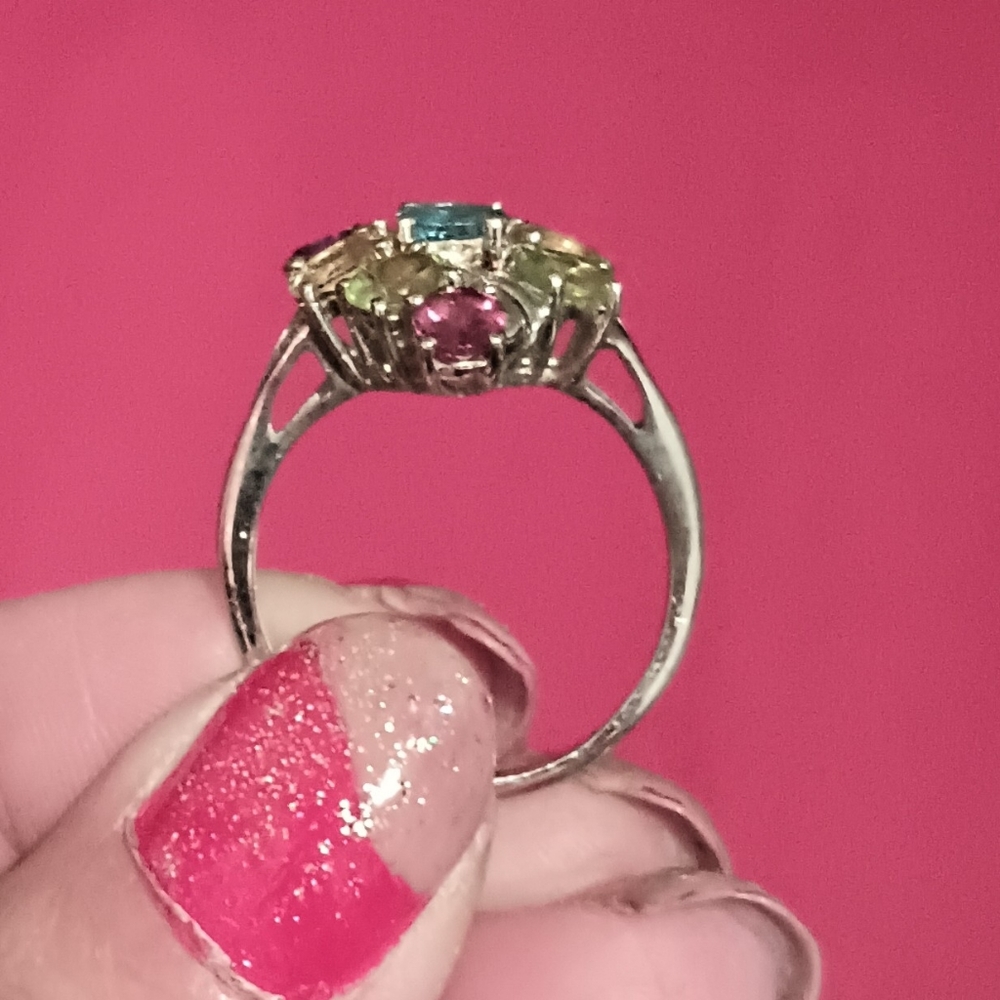 Multi Gemstone Ring, - image 3